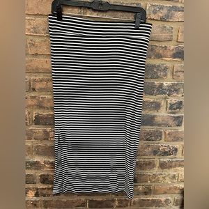 ATM pencil knit striped skirt